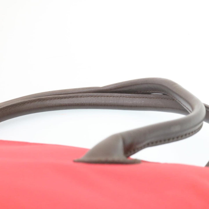 Burberry Shoulder Bag Nylon Leather 2Set Red Black Auth am1868g