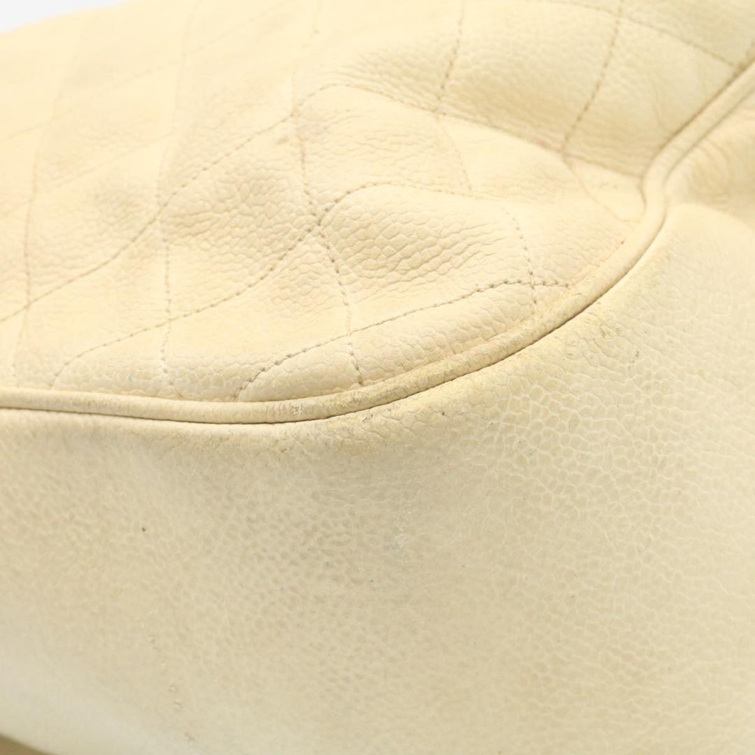 Top Quality Chanel Caviar Skin Matelasse Backpack White CC Auth am1922gA