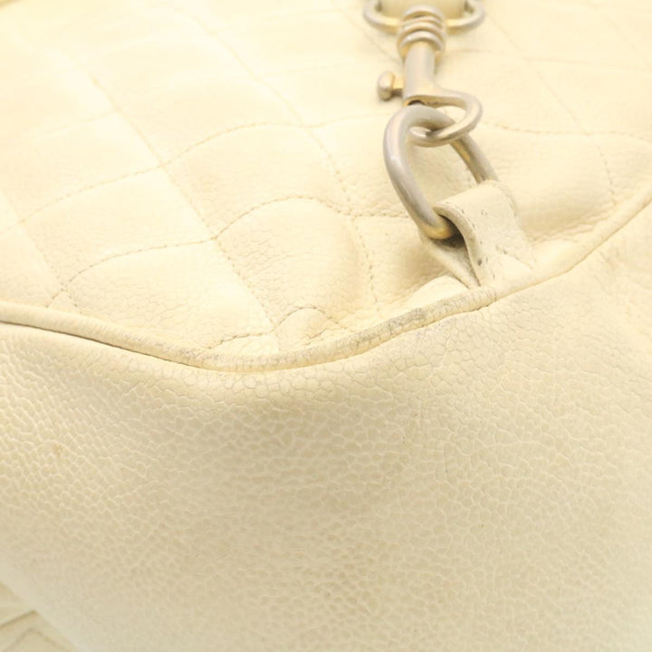 Top Quality Chanel Caviar Skin Matelasse Backpack White CC Auth am1922gA