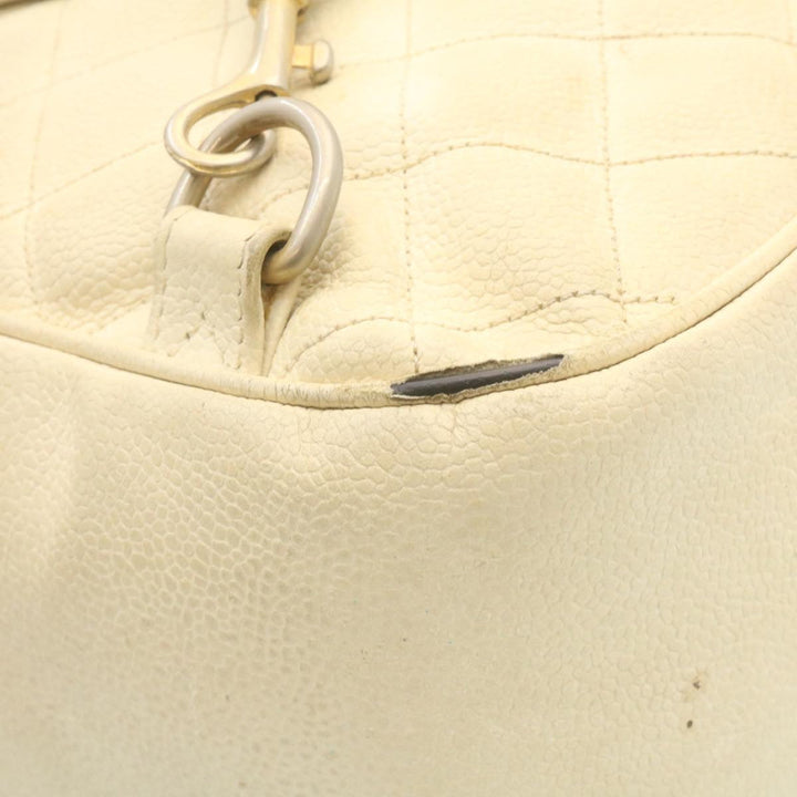 Top Quality Chanel Caviar Skin Matelasse Backpack White CC Auth am1922gA