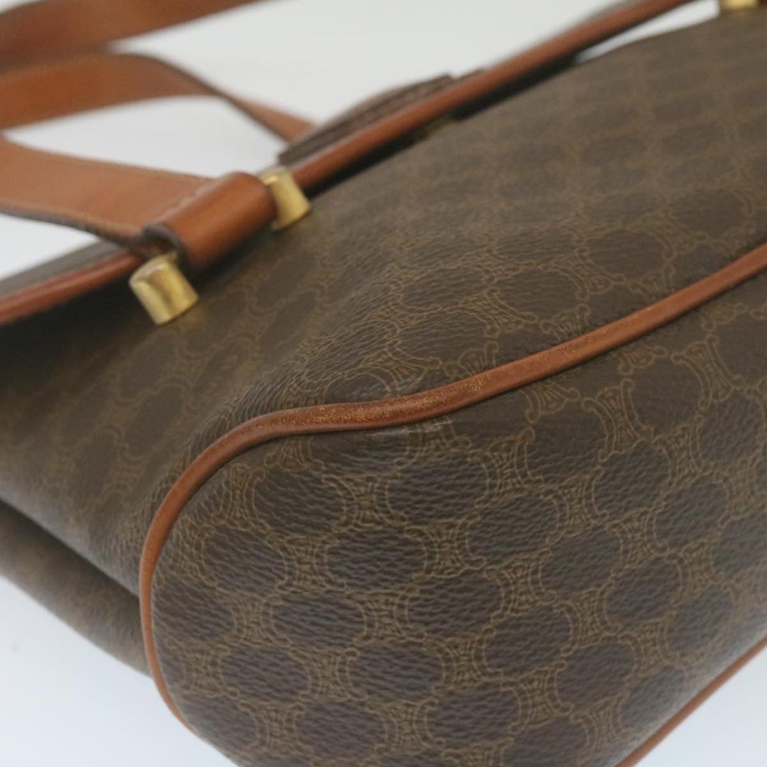 Celine Macadam Canvas 2Way Shoulder Hand Bag PVC Leather Brown  am2277g
