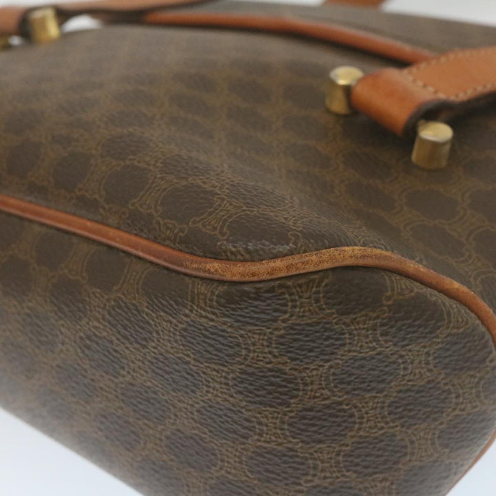 Celine Macadam Canvas 2Way Shoulder Hand Bag PVC Leather Brown  am2277g