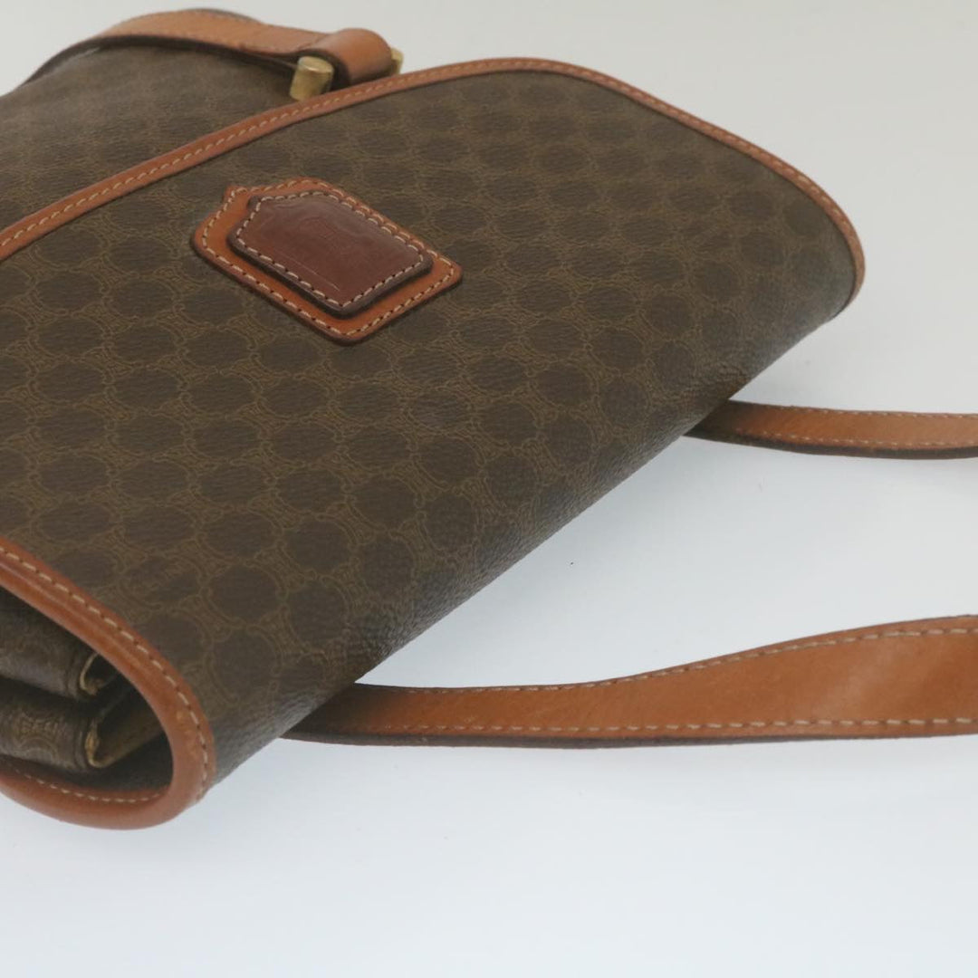 Celine Macadam Canvas 2Way Shoulder Hand Bag PVC Leather Brown  am2277g