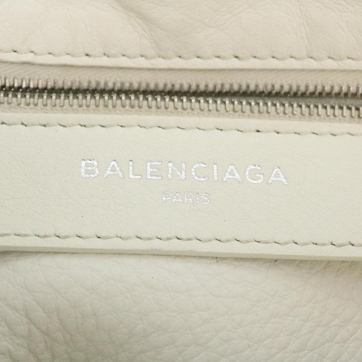 Top Quality Balenciaga 2Way Shoulder Bag Hand Bag Leather White Auth am2305g