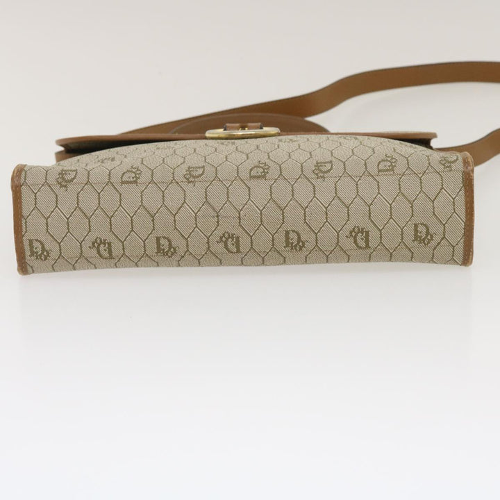 CHRISTIAN Top quality Dior Honeycomb Canvas Hand Bag PVC Leather 2way Beige Auth am2383g