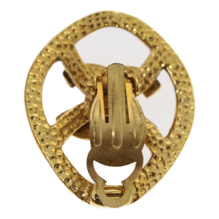 Top Quality Chanel COCO Mark Clip-on Earring Gold Tone CC Auth am2421gA