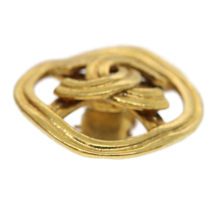Top Quality Chanel COCO Mark Clip-on Earring Gold Tone CC Auth am2421gA