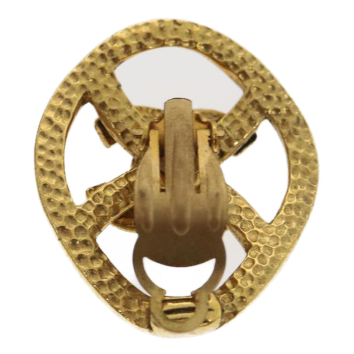 Top Quality Chanel COCO Mark Clip-on Earring Gold Tone CC Auth am2421gA
