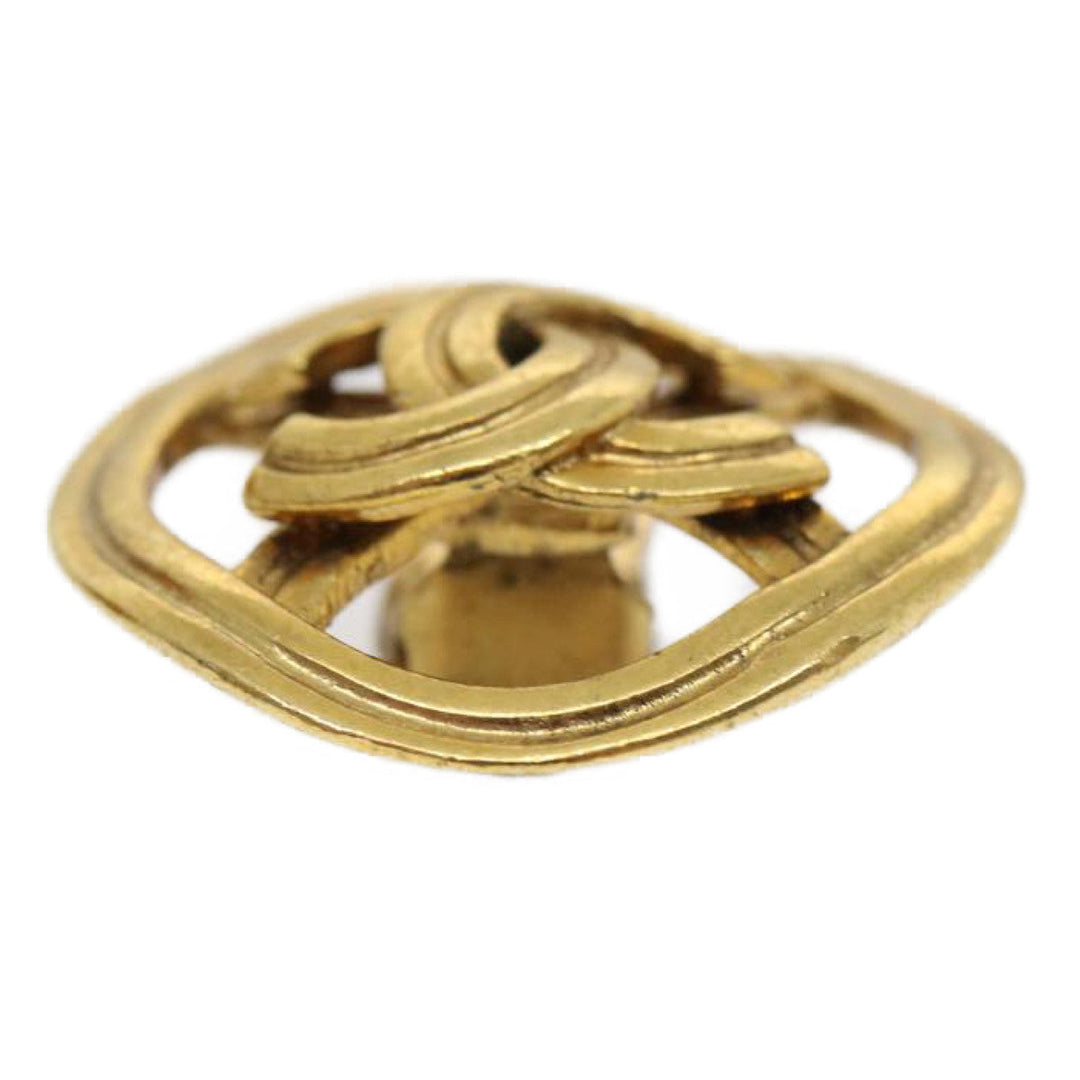Top Quality Chanel COCO Mark Clip-on Earring Gold Tone CC Auth am2421gA