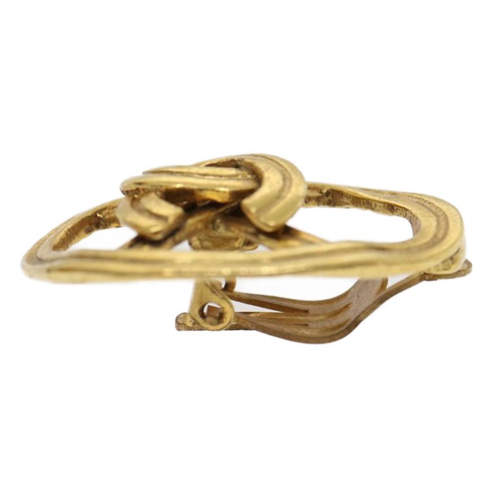 Top Quality Chanel COCO Mark Clip-on Earring Gold Tone CC Auth am2421gA