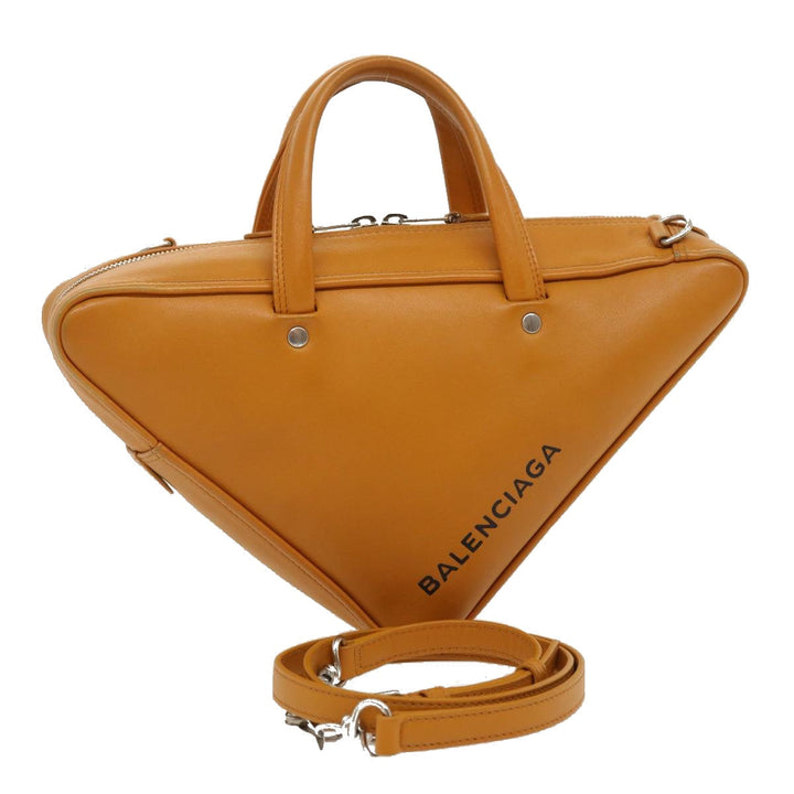 Top Quality Balenciaga 2Way Shoulder Bag Hand Bag Leather Brown Auth am2534gA