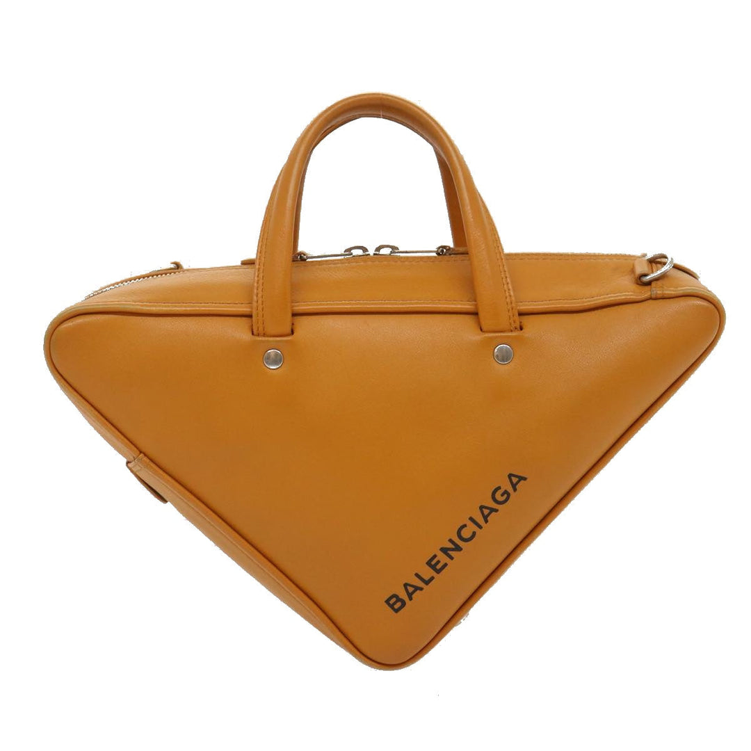 Top Quality Balenciaga 2Way Shoulder Bag Hand Bag Leather Brown Auth am2534gA