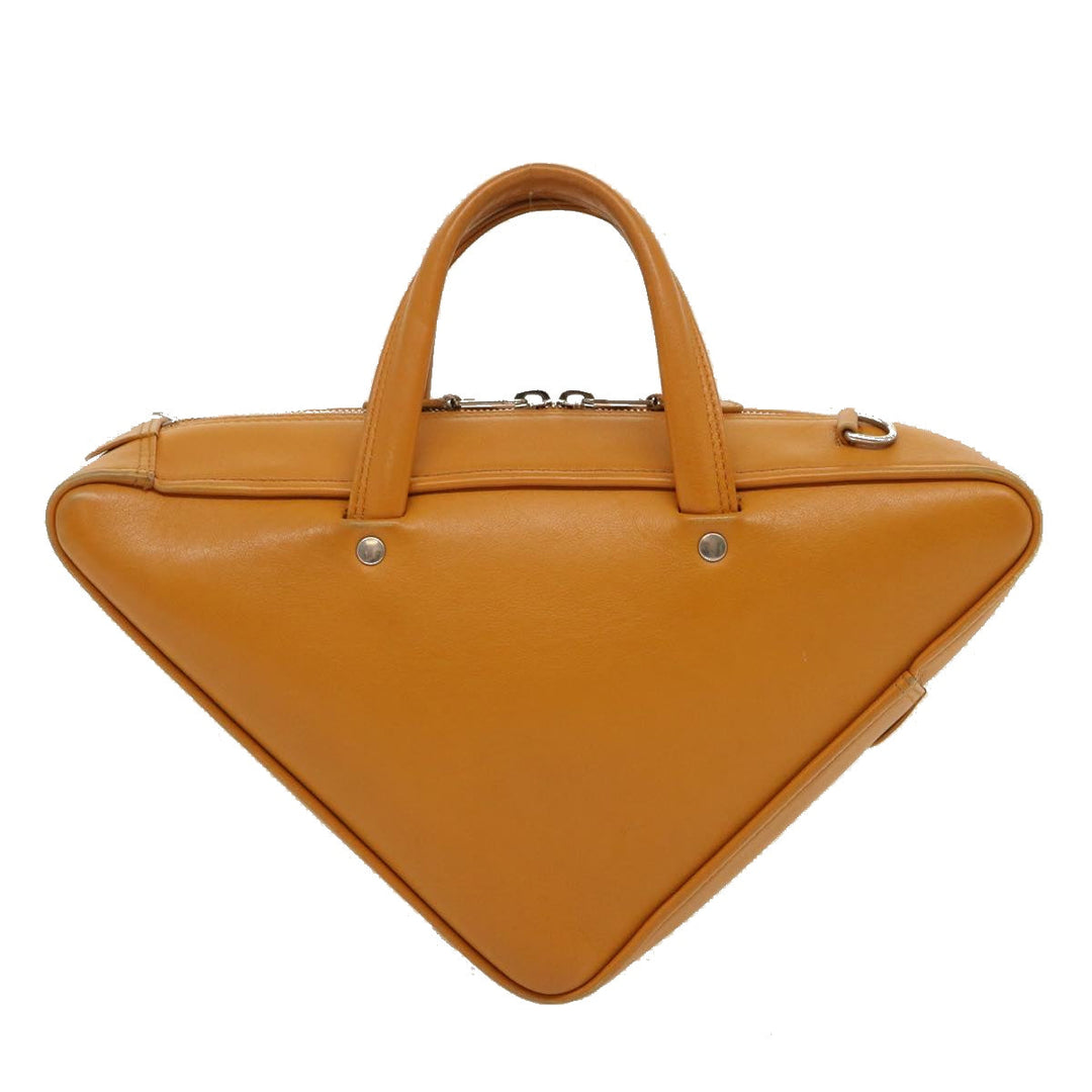 Top Quality Balenciaga 2Way Shoulder Bag Hand Bag Leather Brown Auth am2534gA