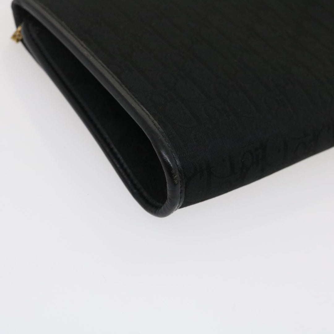 CHRISTIAN Top quality Dior Trotter Canvas Chain Shoulder Bag Black Auth am2539g