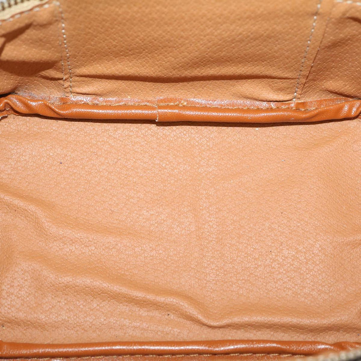 Celine Macadam Canvas Vany Hand Bag PVC Leather Brown  am2715g