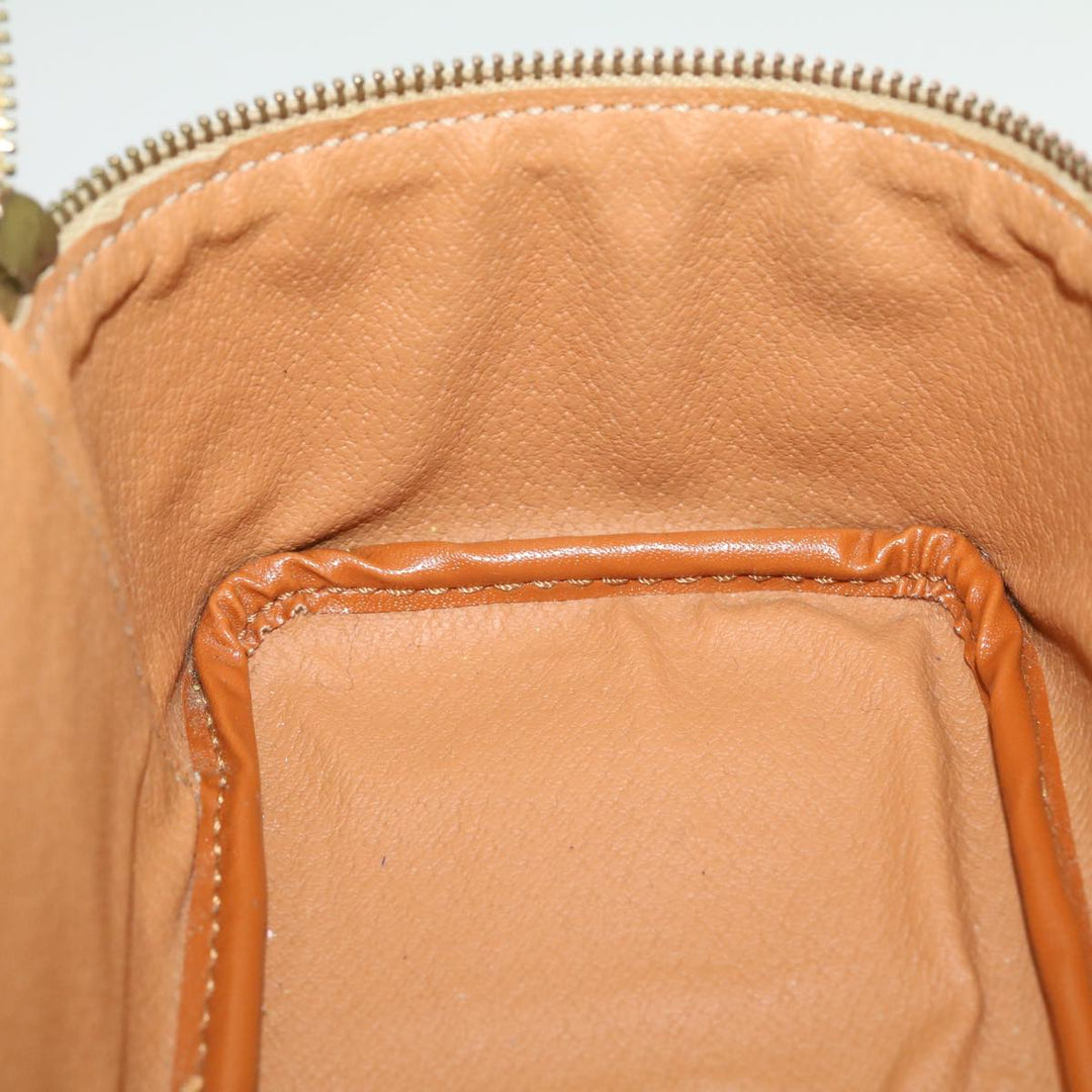Celine Macadam Canvas Vany Hand Bag PVC Leather Brown  am2715g