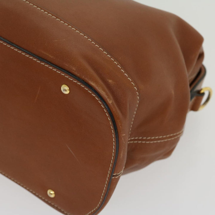 Celine Hand Bag Leather 2way Brown  am2746g