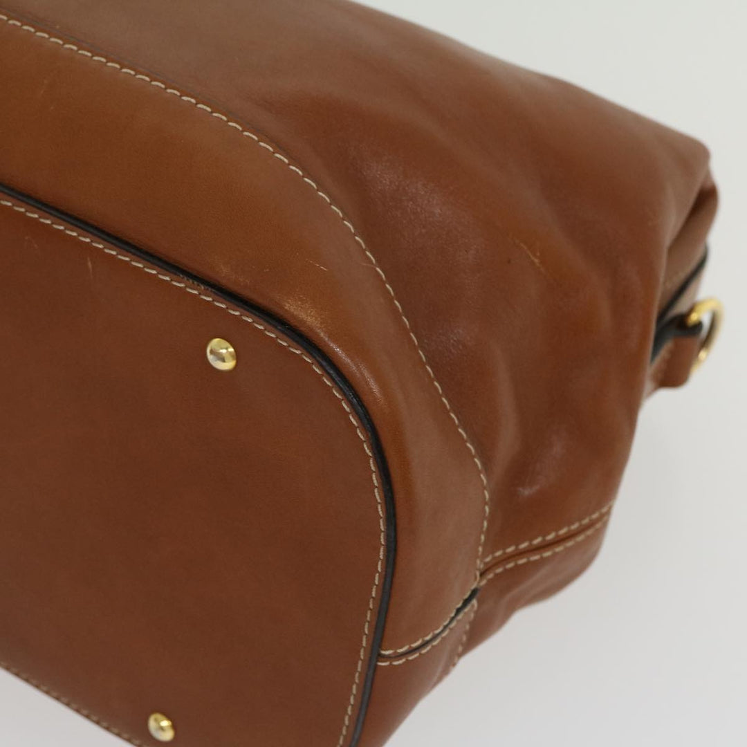 Celine Hand Bag Leather 2way Brown  am2746g