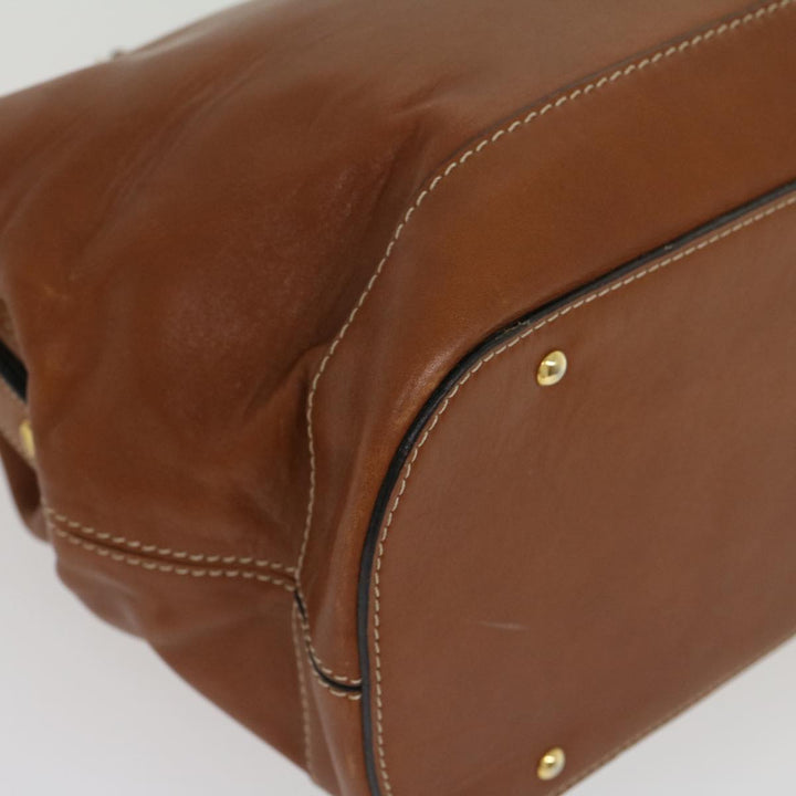 Celine Hand Bag Leather 2way Brown  am2746g