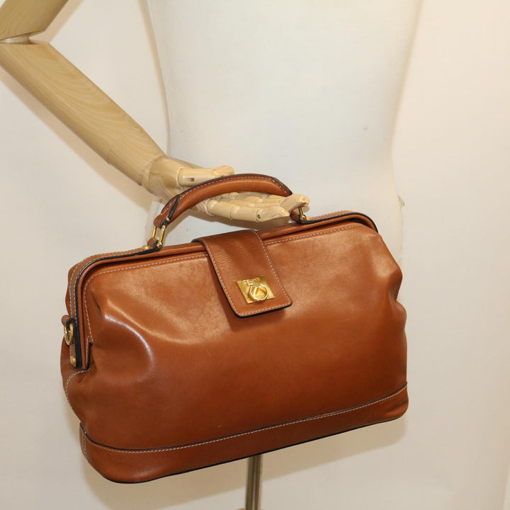 Celine Hand Bag Leather 2way Brown  am2746g