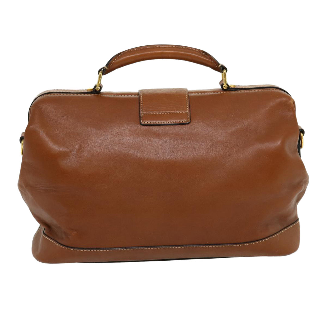 Celine Hand Bag Leather 2way Brown  am2746g
