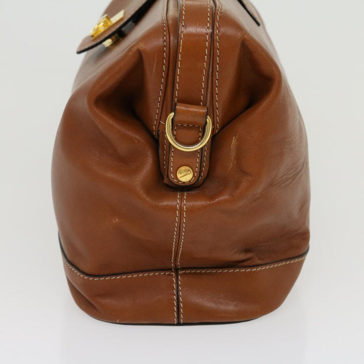 Celine Hand Bag Leather 2way Brown  am2746g