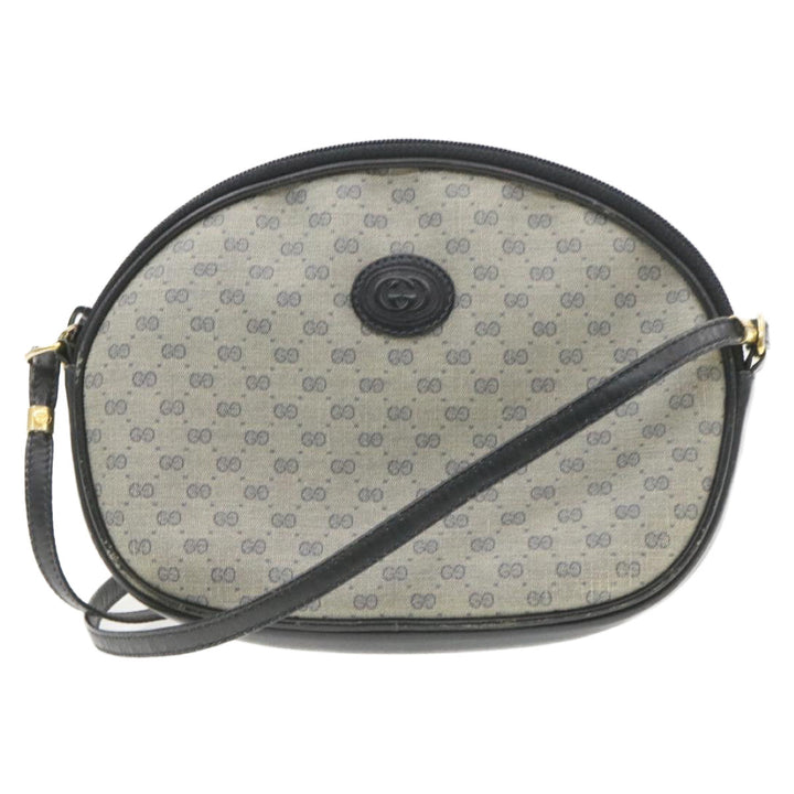 GUCCI Micro small GG Canvas Shoulder Bag PVC Leather Blue  am286g