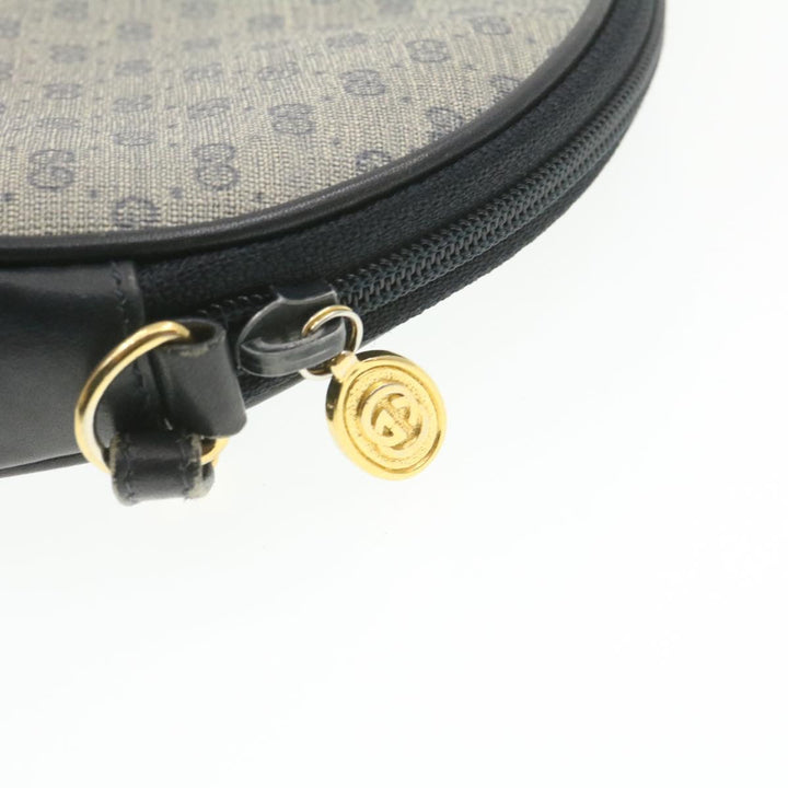GUCCI Micro small GG Canvas Shoulder Bag PVC Leather Blue  am286g