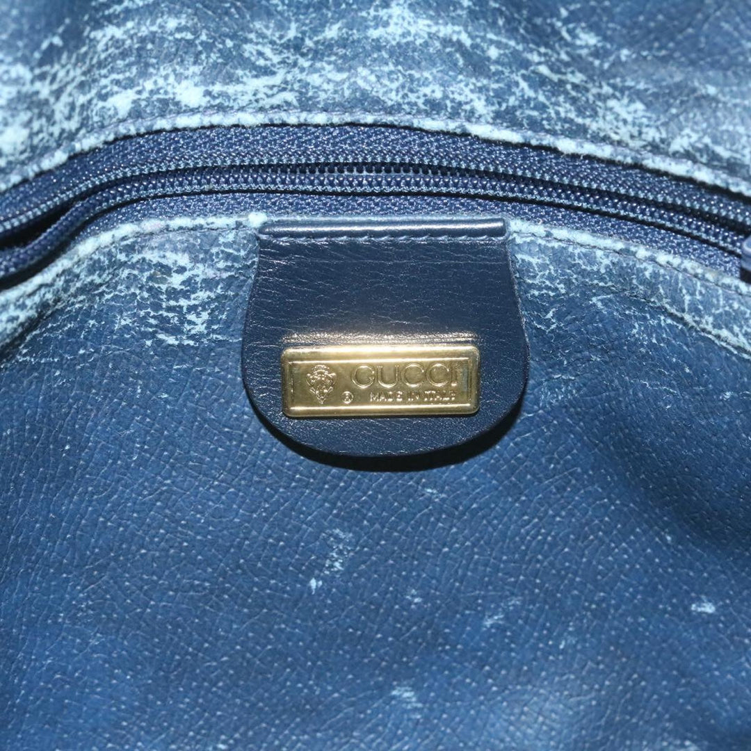 GUCCI Micro small GG Canvas Shoulder Bag PVC Leather Blue  am286g