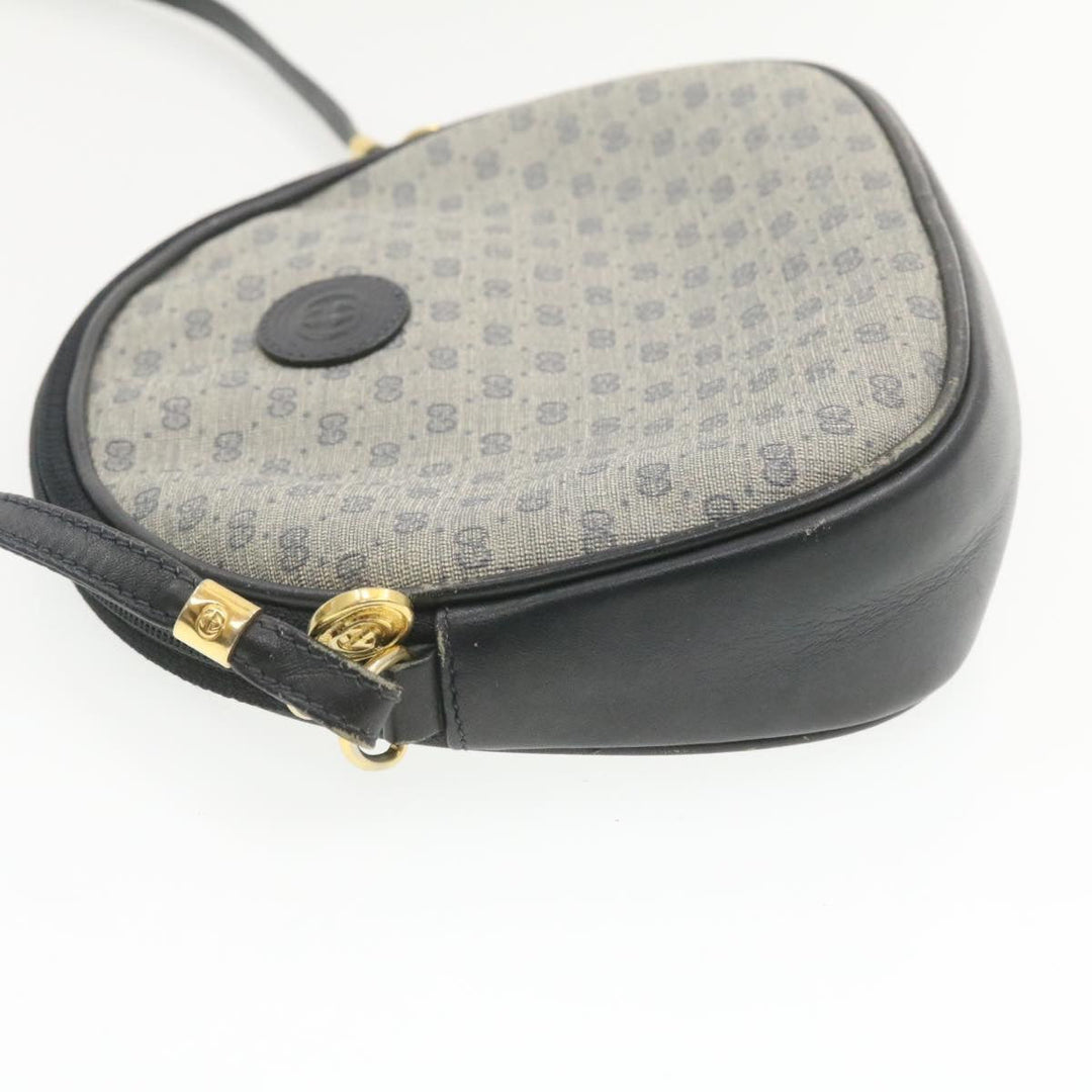 GUCCI Micro small GG Canvas Shoulder Bag PVC Leather Blue  am286g