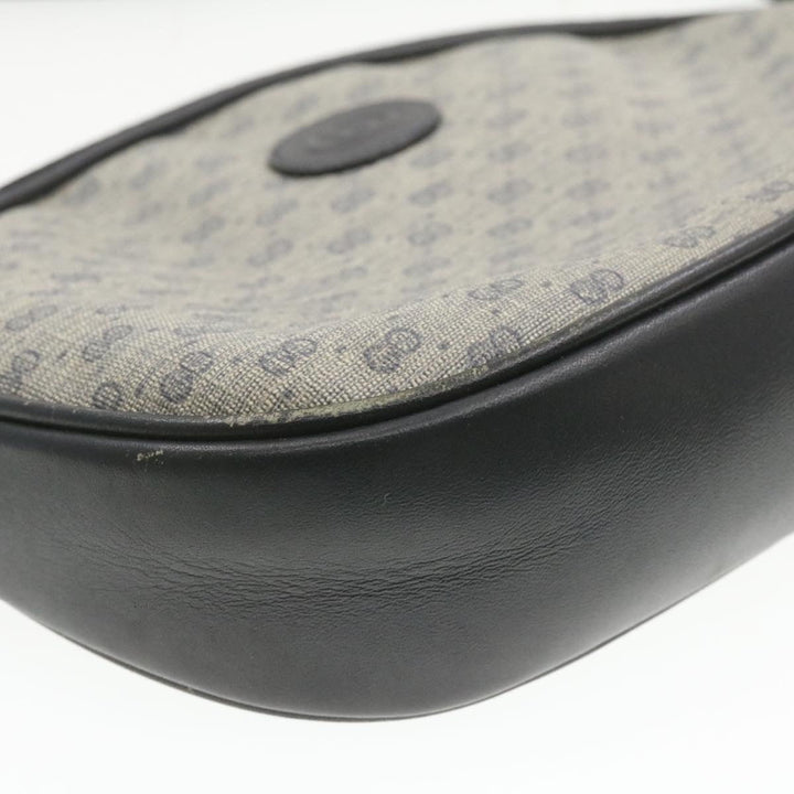GUCCI Micro small GG Canvas Shoulder Bag PVC Leather Blue  am286g