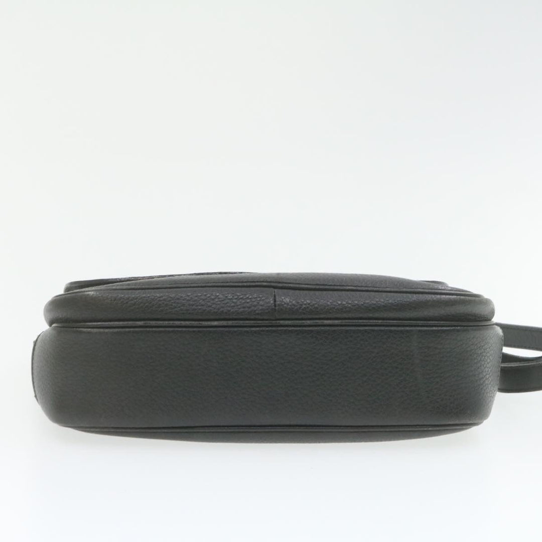 BurberrySs Nova Check Shoulder Bag Leather Black Auth am636g