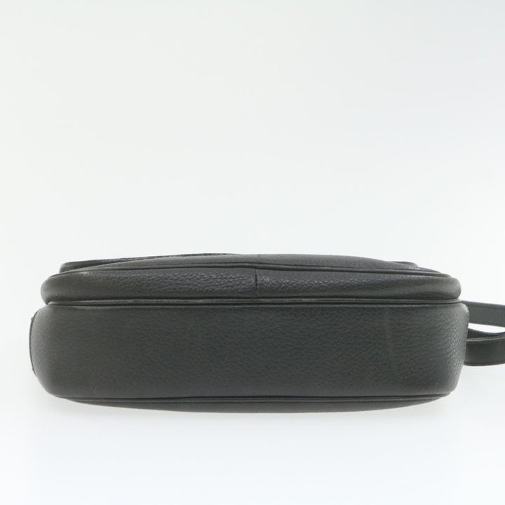 BurberrySs Nova Check Shoulder Bag Leather Black Auth am636g