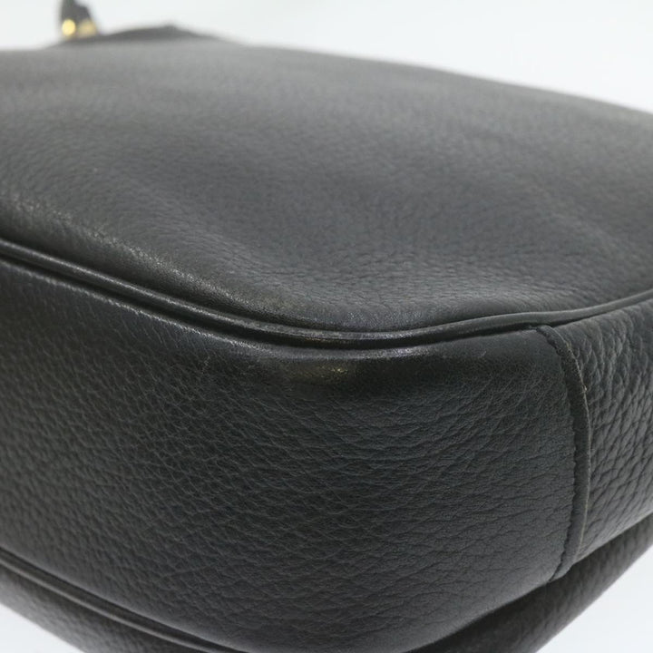 BurberrySs Nova Check Shoulder Bag Leather Black Auth am636g