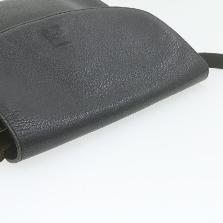 BurberrySs Nova Check Shoulder Bag Leather Black Auth am636g