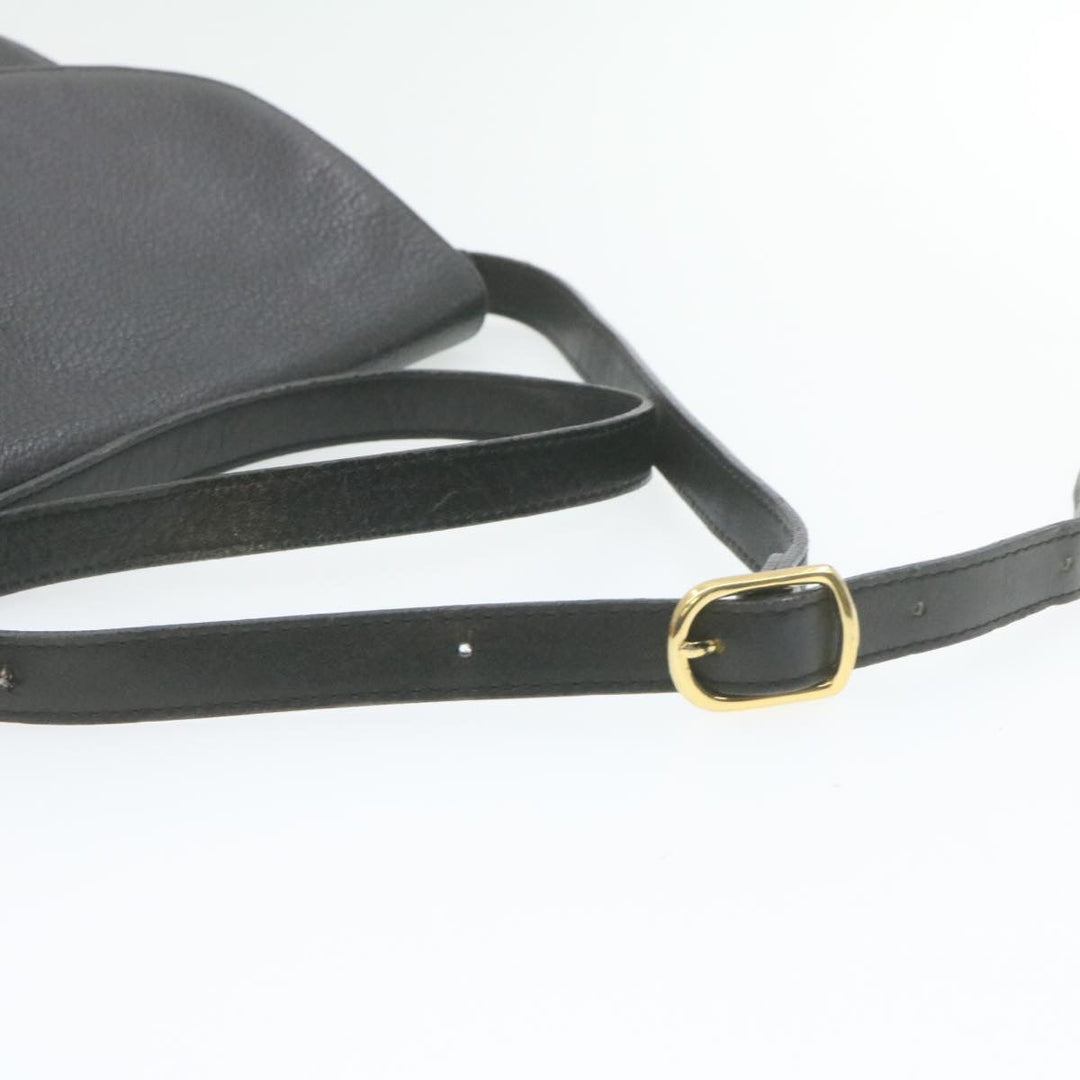 BurberrySs Nova Check Shoulder Bag Leather Black Auth am636g