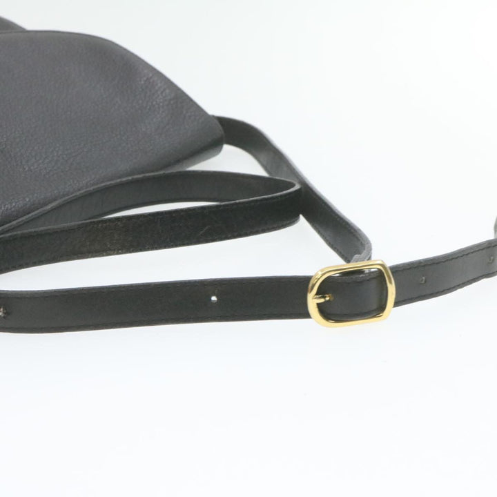 BurberrySs Nova Check Shoulder Bag Leather Black Auth am636g