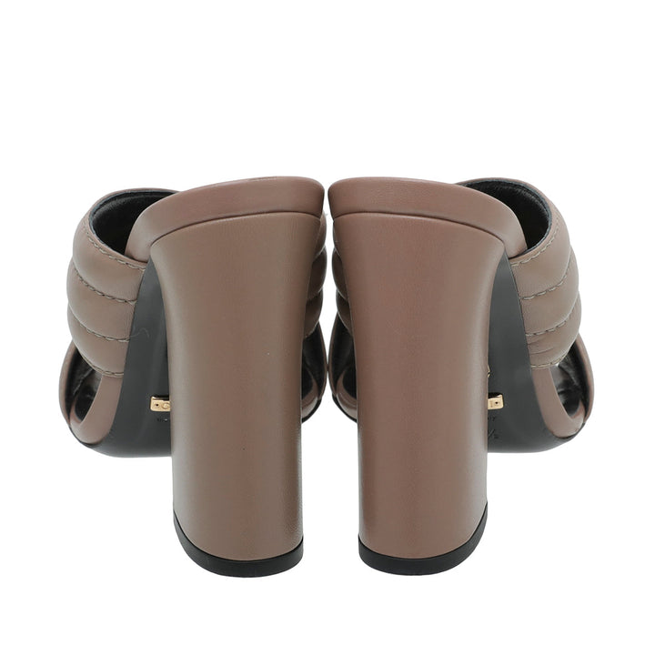 Gucci Etoupe Crossover Sandal 35.5