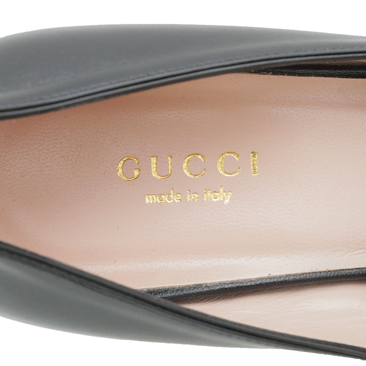 Gucci Black GG Marmont Fringe Platform Pump 38