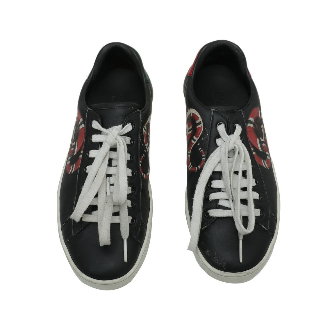 Gucci Black Multicolor Kingsnake Men's Ace Sneakers 5