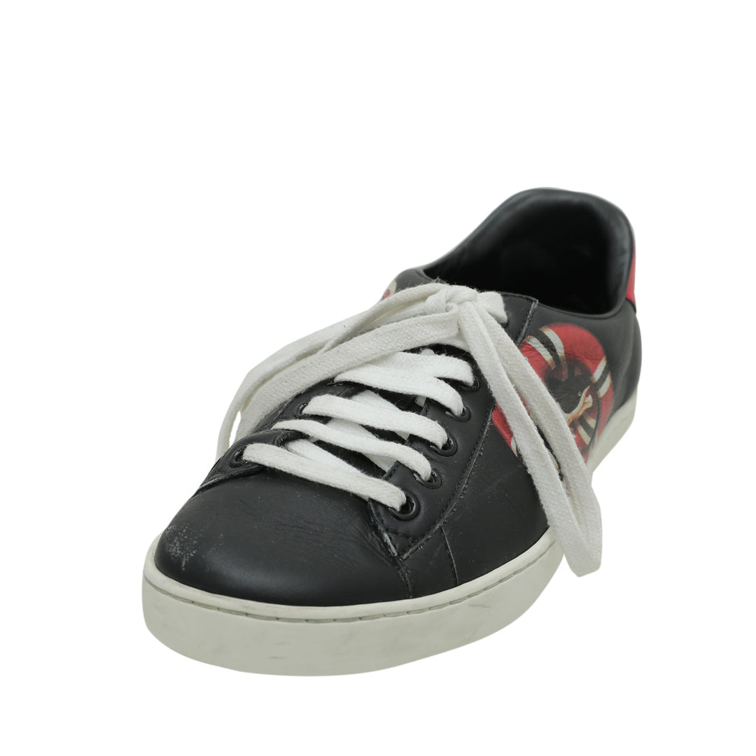 Gucci Black Multicolor Kingsnake Men's Ace Sneakers 5