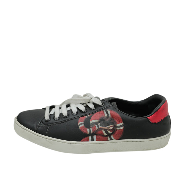 Gucci Black Multicolor Kingsnake Men's Ace Sneakers 5
