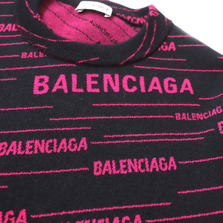 Top Quality Balenciaga Logo Jacquard Knit Sweater XS