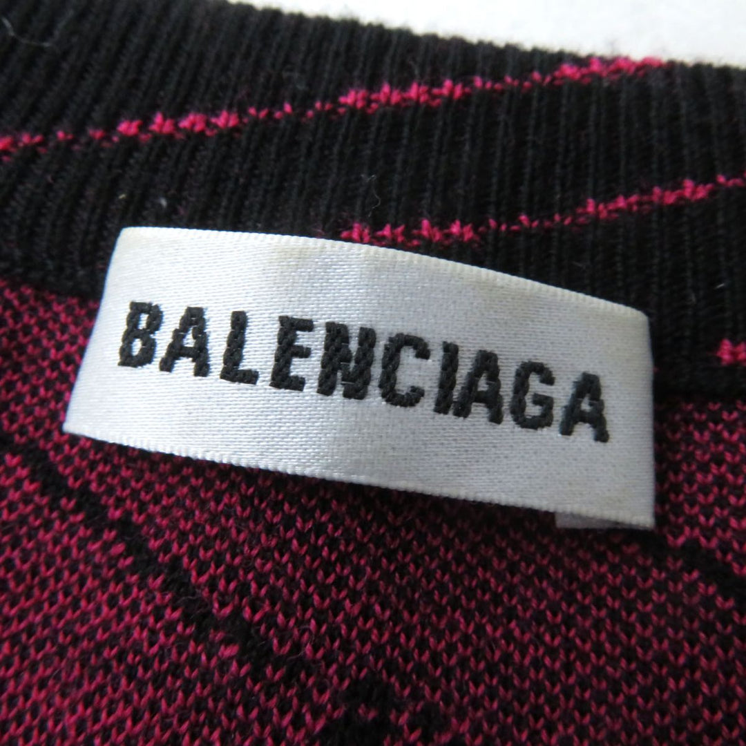 Top Quality Balenciaga Logo Jacquard Knit Sweater XS