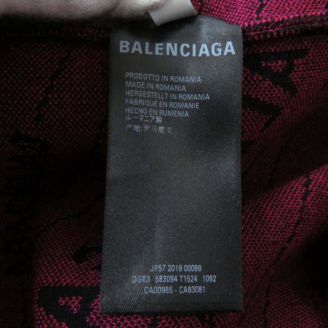 Top Quality Balenciaga Logo Jacquard Knit Sweater XS