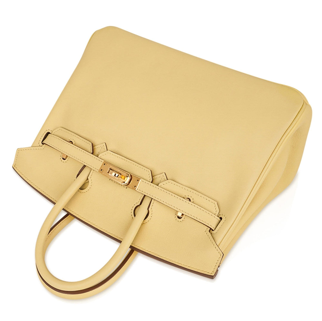 Top quality Hermes Birkin 25 Bag Jaune Poussin Gold Hardware Swift Leather