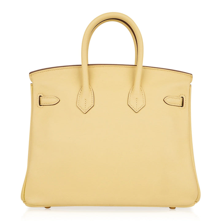Top quality Hermes Birkin 25 Bag Jaune Poussin Gold Hardware Swift Leather