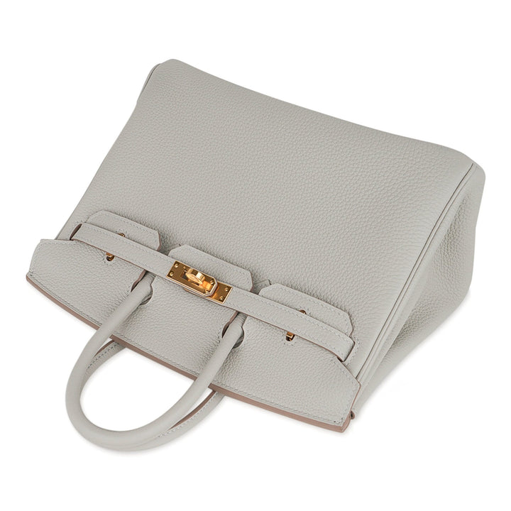 Top quality Hermes Birkin 25 Bag Gris Perle Togo Gold Hardware