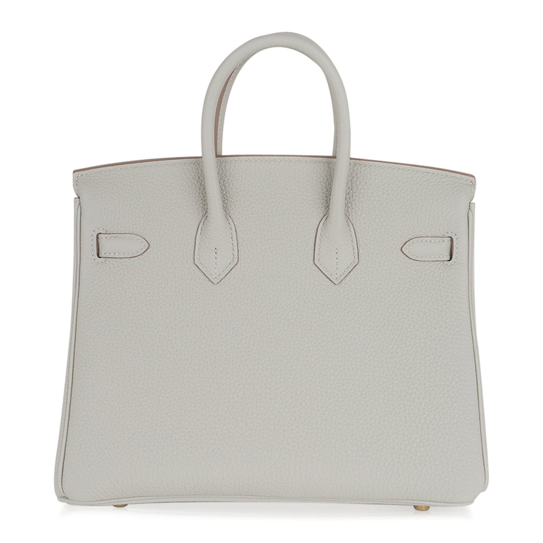 Top quality Hermes Birkin 25 Bag Gris Perle Togo Gold Hardware