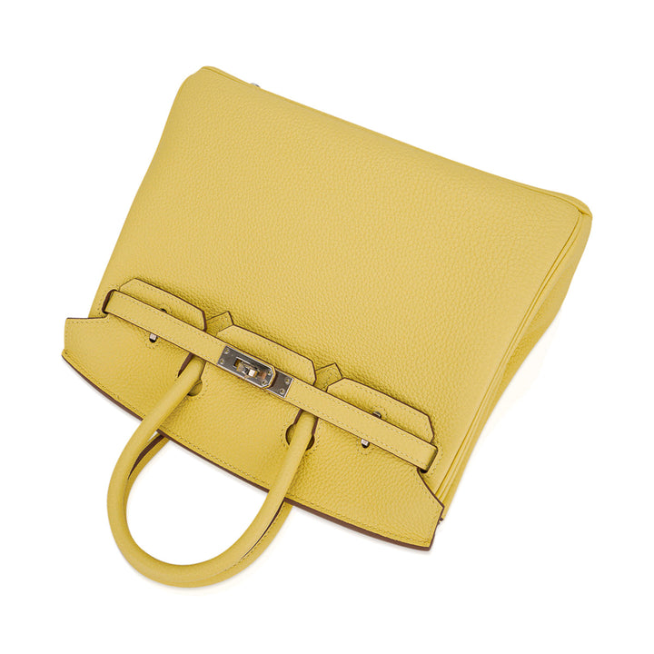 Top quality Hermes Birkin 25 Bag Jaune Poussin Togo Leather with Palladium Hardware